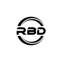 rbd brief logo ontwerp in illustratie. vector logo, schoonschrift ontwerpen voor logo, poster, uitnodiging, enz.