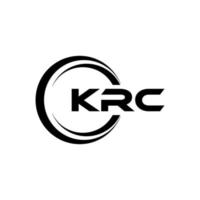 krc brief logo ontwerp in illustratie. vector logo, schoonschrift ontwerpen voor logo, poster, uitnodiging, enz.