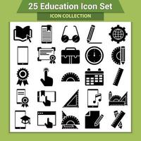 25 onderwijs pictogramserie vector
