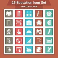 onderwijs icon set vector