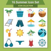 zomer strand items collectie vector