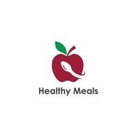 gezond maaltijden logo fruit vector