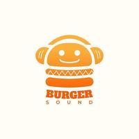 hamburger geluid logo concept kleur vector