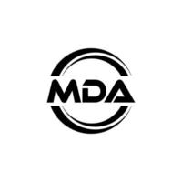 mda brief logo ontwerp in illustratie. vector logo, schoonschrift ontwerpen voor logo, poster, uitnodiging, enz.