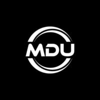 mdu brief logo ontwerp in illustratie. vector logo, schoonschrift ontwerpen voor logo, poster, uitnodiging, enz.