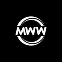 mww brief logo ontwerp in illustratie. vector logo, schoonschrift ontwerpen voor logo, poster, uitnodiging, enz.