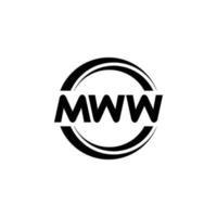 mww brief logo ontwerp in illustratie. vector logo, schoonschrift ontwerpen voor logo, poster, uitnodiging, enz.