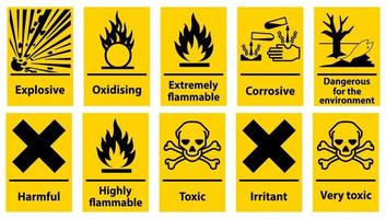 symbool gevaarlijk giftig waarschuwing teken, chemisch risico teken vector