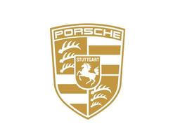 porsche logo merk symbool goud ontwerp Duitse auto auto- vector illustratie