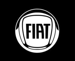 fiat merk logo auto symbool wit ontwerp Italiaans auto- vector illustratie met zwart achtergrond