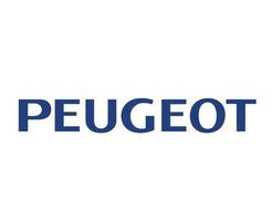 peugeot logo merk auto symbool naam blauw ontwerp Frans auto- vector illustratie