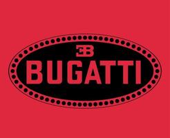 bugatti merk logo symbool zwart ontwerp Frans auto's auto- vector illustratie met rood achtergrond