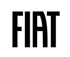 fiat merk logo auto symbool naam zwart ontwerp Italiaans auto- vector illustratie