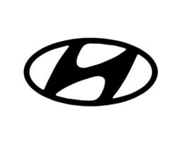 hyundai merk logo auto symbool zwart ontwerp zuiden Koreaans auto- vector illustratie