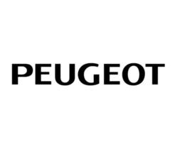 peugeot logo merk auto symbool naam zwart ontwerp Frans auto- vector illustratie