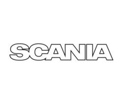 scania merk logo symbool naam zwart ontwerp Zweeds auto auto- vector illustratie