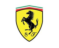 ferrari merk logo auto symbool ontwerp Italiaans auto- vector illustratie