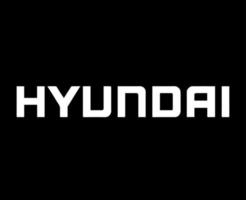 hyundai merk logo auto symbool naam wit ontwerp zuiden Koreaans auto- vector illustratie met zwart achtergrond