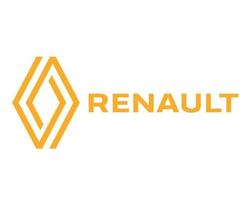 renault symbool merk auto logo geel ontwerp Frans auto- vector illustratie