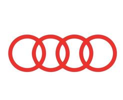 audi merk symbool logo rood ontwerp Duitse auto's auto- vector illustratie