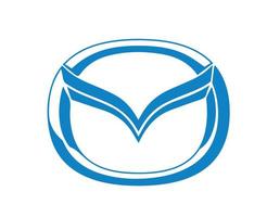 mazda logo merk auto symbool blauw ontwerp Japan auto- vector illustratie