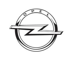 opel merk logo auto symbool zwart ontwerp Duitse auto- vector illustratie