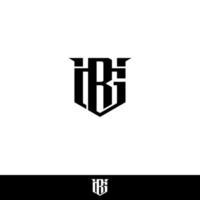 abstract r en g initialen vector logo ontwerp, icoon voor bedrijf, monogram, sjabloon, gemakkelijk, minimalistisch, elegant
