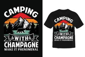 camping t overhemd ontwerp. vector