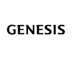 Genesis merk logo auto symbool zwart naam ontwerp zuiden Koreaans auto- vector illustratie