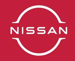 nissan merk logo auto symbool wit ontwerp Japan auto- vector illustratie met rood achtergrond