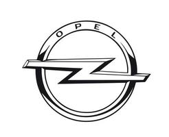 opel merk logo symbool zwart ontwerp Duitse auto auto- vector illustratie