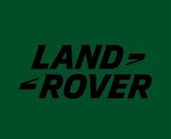 land- rover merk logo auto symbool naam zwart ontwerp Brits auto- vector illustratie met groen achtergrond