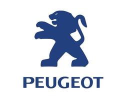 peugeot logo merk symbool met naam blauw ontwerp Frans auto auto- vector illustratie