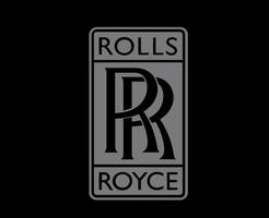 broodjes royce merk logo symbool met naam grijs ontwerp Brits auto auto- vector illustratie met zwart achtergrond