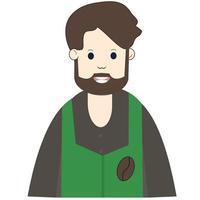 barista's Mens avatar illustratie vector