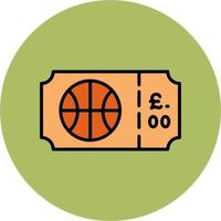 basketbal ticket vector icoon