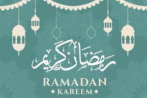 ramadan kareem groet achtergrond sjabloon vector