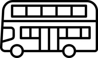 dubbele decker bus vector icoon