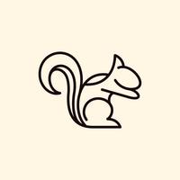 eekhoorn gemakkelijk lijn illustratie creatief ontwerp vector