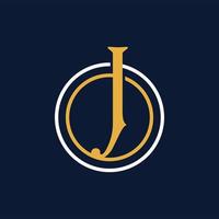 brief j luxe creatief bedrijf logo vector