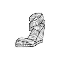 schoenen slippers vrouw wijnoogst creatief ontwerp vector