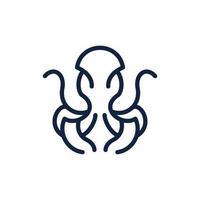 lijn Octopus eenvoud illustratie logo ontwerp vector