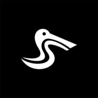 pelikaan gemakkelijk silhouet illustratie ontwerp vector