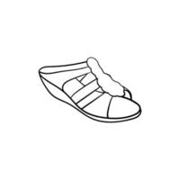 elegant slippers lijn modern creatief ontwerp vector