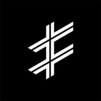 brief f monogram kruis kerk creatief logo vector