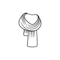 sjaal winter lijn kunst illustratie ontwerp vector
