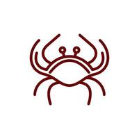 krab dier modern lijn creatief logo ontwerp vector
