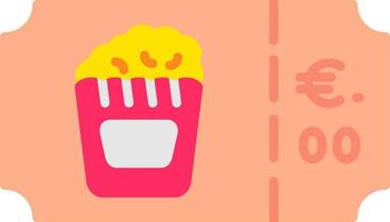 popcorn ticket vector icoon