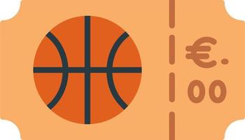 basketbal ticket vector icoon