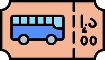 bus ticket vector icoon
